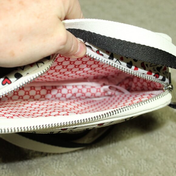 BRIGHTON Lovely "LOVE SCROLL" Canvas Crossbody Bag/Purse NWT - - Picture 9 of 12